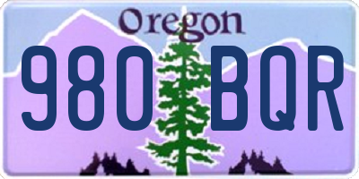 OR license plate 980BQR