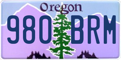OR license plate 980BRM
