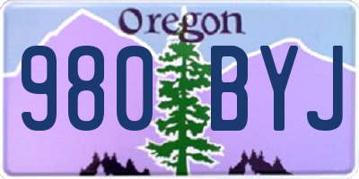 OR license plate 980BYJ