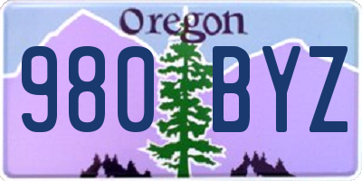 OR license plate 980BYZ