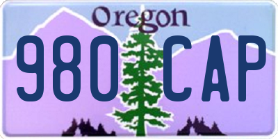 OR license plate 980CAP