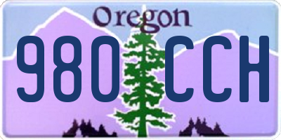 OR license plate 980CCH