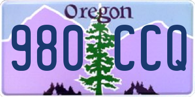 OR license plate 980CCQ