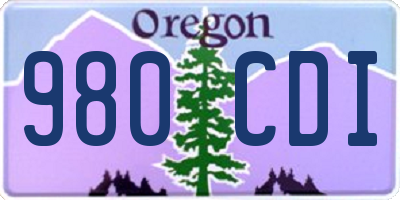 OR license plate 980CDI