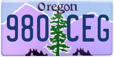 OR license plate 980CEG