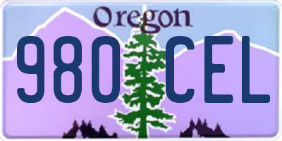OR license plate 980CEL