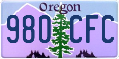 OR license plate 980CFC