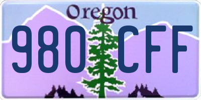 OR license plate 980CFF