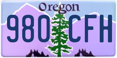 OR license plate 980CFH