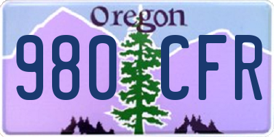 OR license plate 980CFR