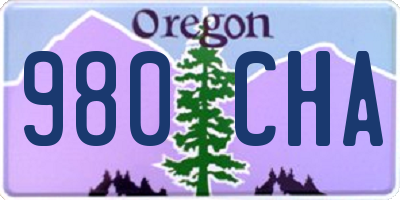 OR license plate 980CHA