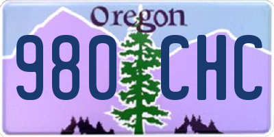 OR license plate 980CHC