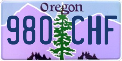 OR license plate 980CHF