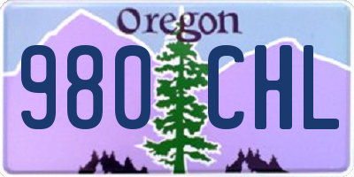 OR license plate 980CHL