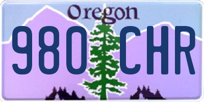 OR license plate 980CHR