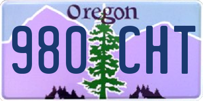 OR license plate 980CHT