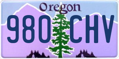 OR license plate 980CHV