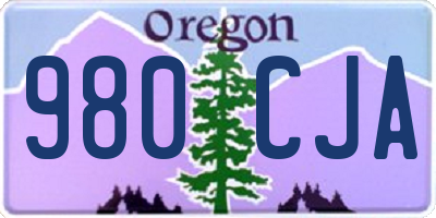 OR license plate 980CJA