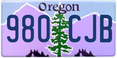 OR license plate 980CJB