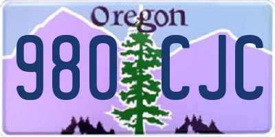 OR license plate 980CJC