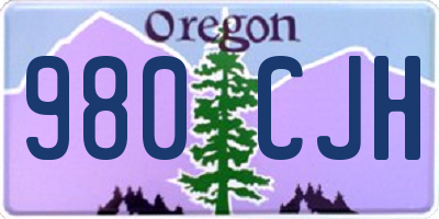 OR license plate 980CJH