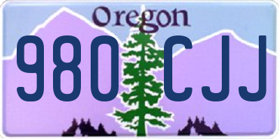 OR license plate 980CJJ