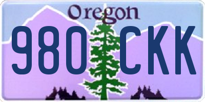 OR license plate 980CKK