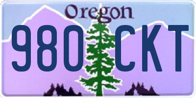 OR license plate 980CKT