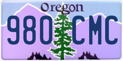 OR license plate 980CMC