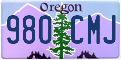 OR license plate 980CMJ