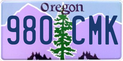 OR license plate 980CMK