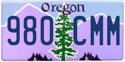 OR license plate 980CMM