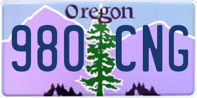 OR license plate 980CNG