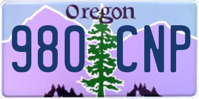 OR license plate 980CNP
