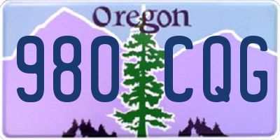 OR license plate 980CQG