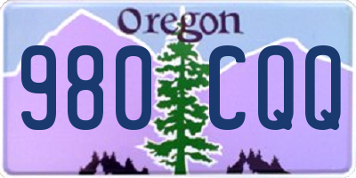OR license plate 980CQQ