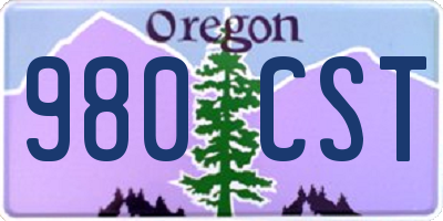 OR license plate 980CST