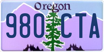 OR license plate 980CTA