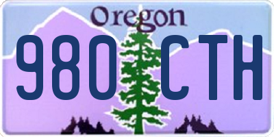 OR license plate 980CTH