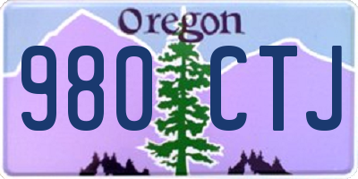 OR license plate 980CTJ
