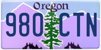 OR license plate 980CTN