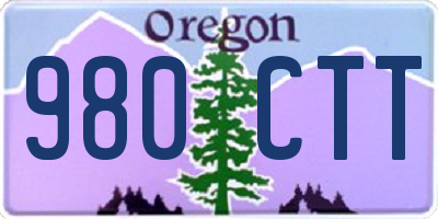 OR license plate 980CTT