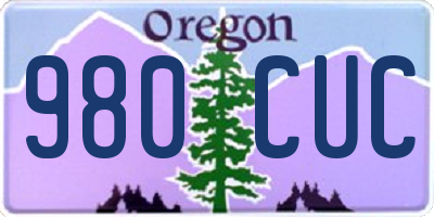 OR license plate 980CUC