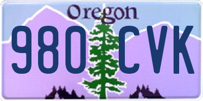 OR license plate 980CVK