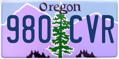 OR license plate 980CVR