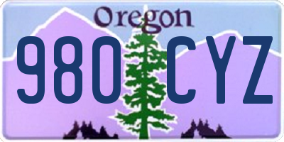 OR license plate 980CYZ