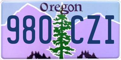 OR license plate 980CZI