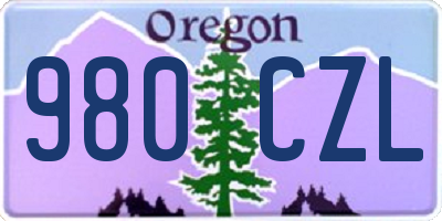 OR license plate 980CZL