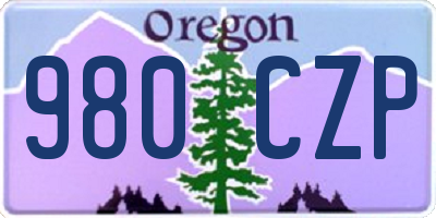 OR license plate 980CZP