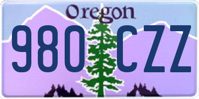 OR license plate 980CZZ
